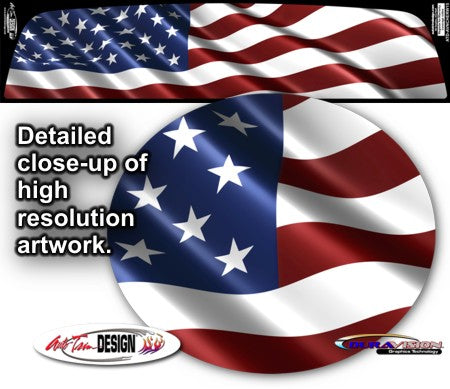 American Flag Rear Window Graphic 1 for Chevrolet Avalanche