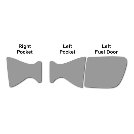 2005–2013 Chevrolet Corvette C6 Door Handle Pocket & Fuel Filler Door Paint Protection Film Kit | 3-Piece | InvisiGARD®