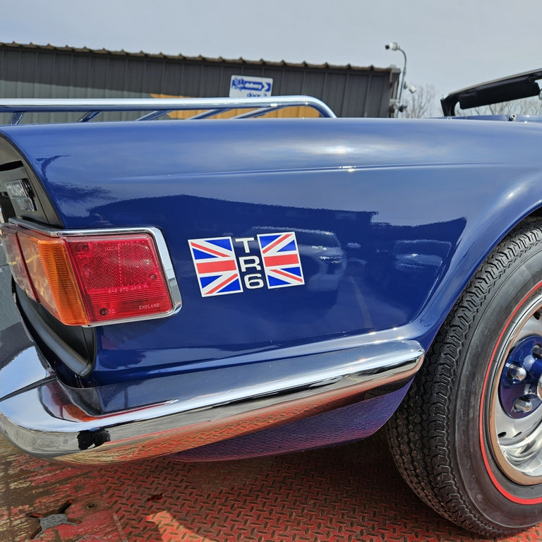 Juego de calcomanías Union Jack para el alerón trasero del Triumph TR6