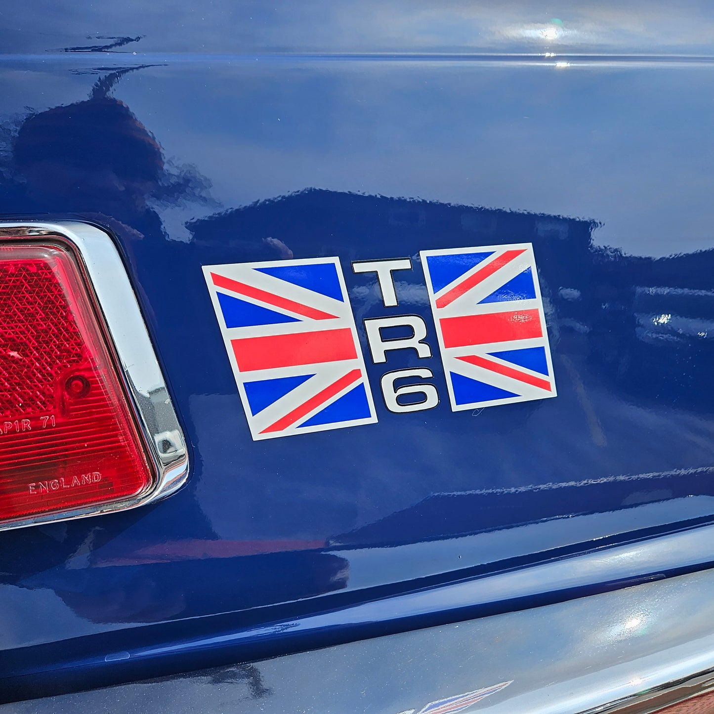 Juego de calcomanías Union Jack para el alerón trasero del Triumph TR6
