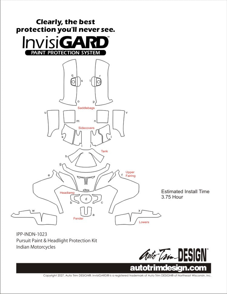 InvisiGARD® Plastic Protection Kit for Indian Pursuit - 2022-2026