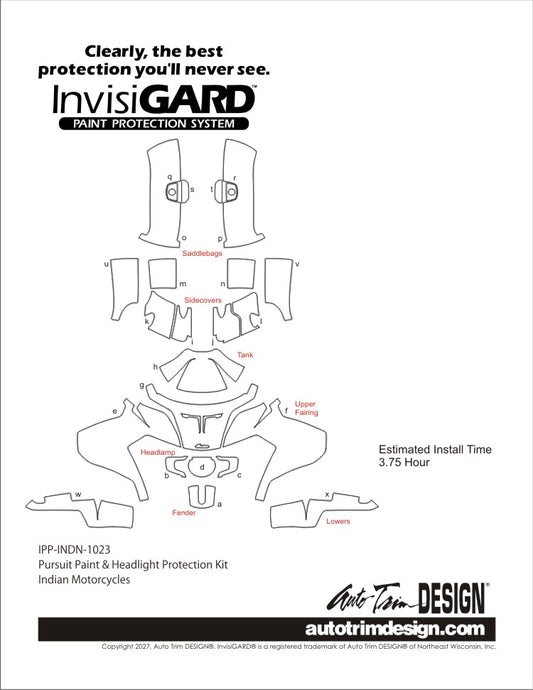InvisiGARD® Plastic Protection Kit for Indian Pursuit - 2022-2026