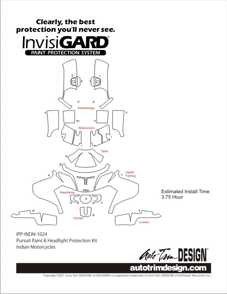 InvisiGARD® Plastic Protection Kit for Indian Pursuit - 2022-2026
