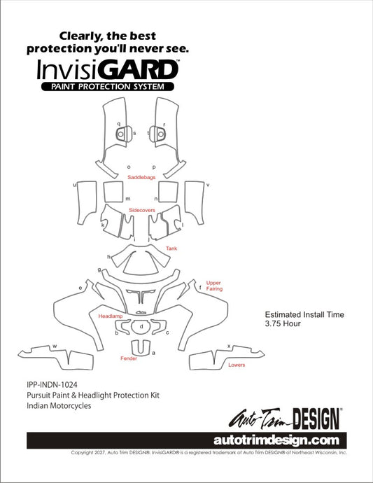 InvisiGARD® Plastic Protection Kit for Indian Pursuit - 2022-2026