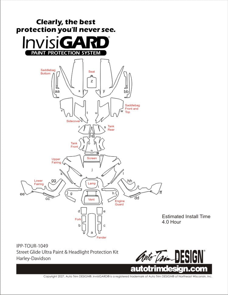 InvisiGARD® Plastic Protection Kit for Harley-Davidson Street Glide Ultra - 2026