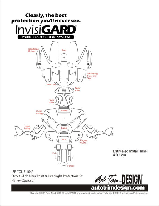 InvisiGARD® Plastic Protection Kit for Harley-Davidson Street Glide Ultra - 2026